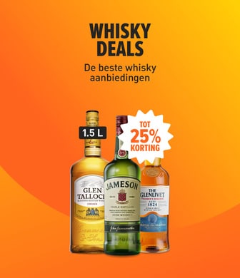 Whisky deals tot 25% korting